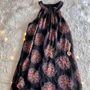 Black floral flowing sundress